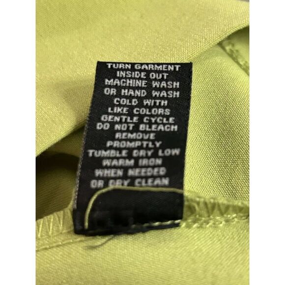 Sharagano Zip Front Lime‎ Green Shirtdress Women's Size 8. - Picture 11 of 11